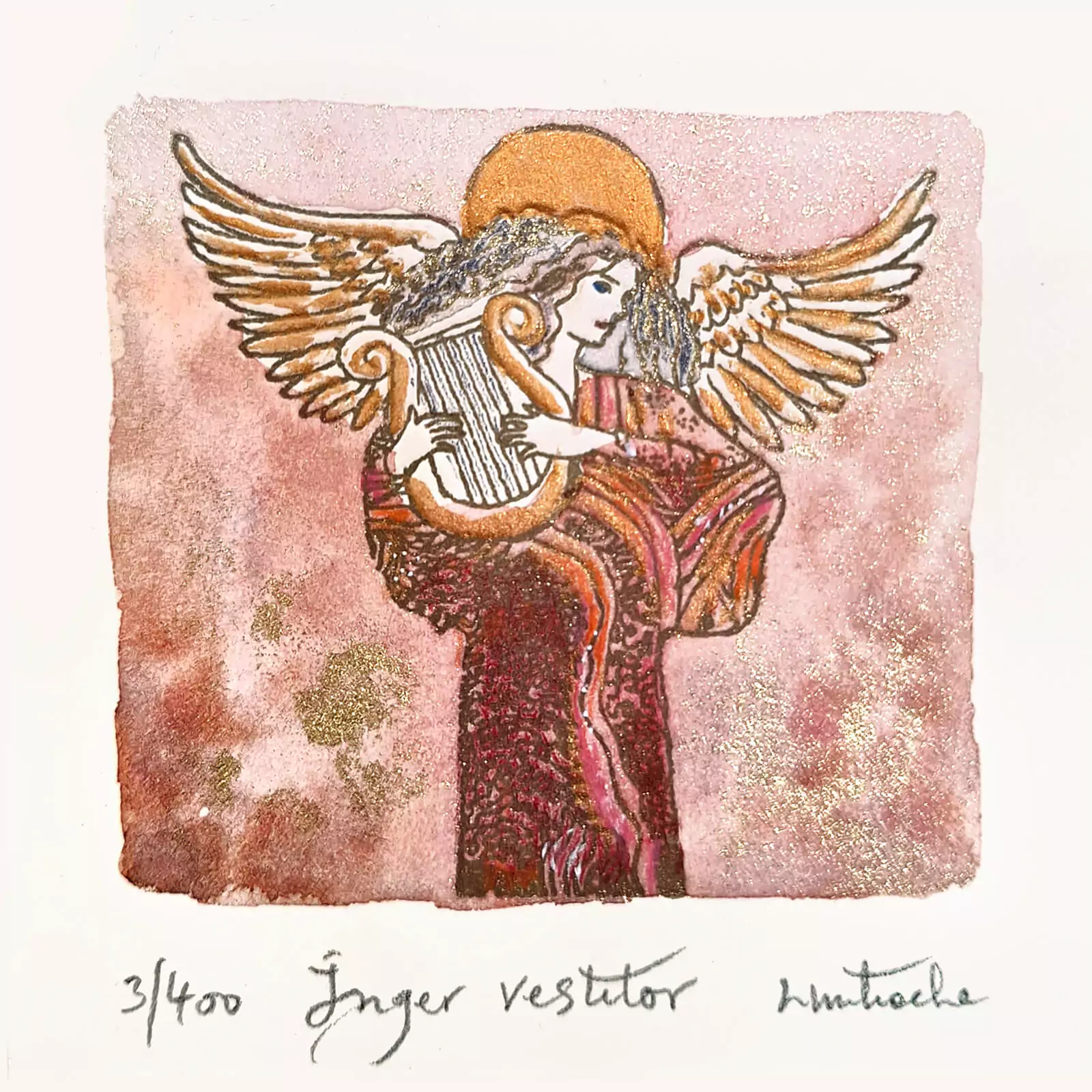 Înger vestitor - gravură [1]