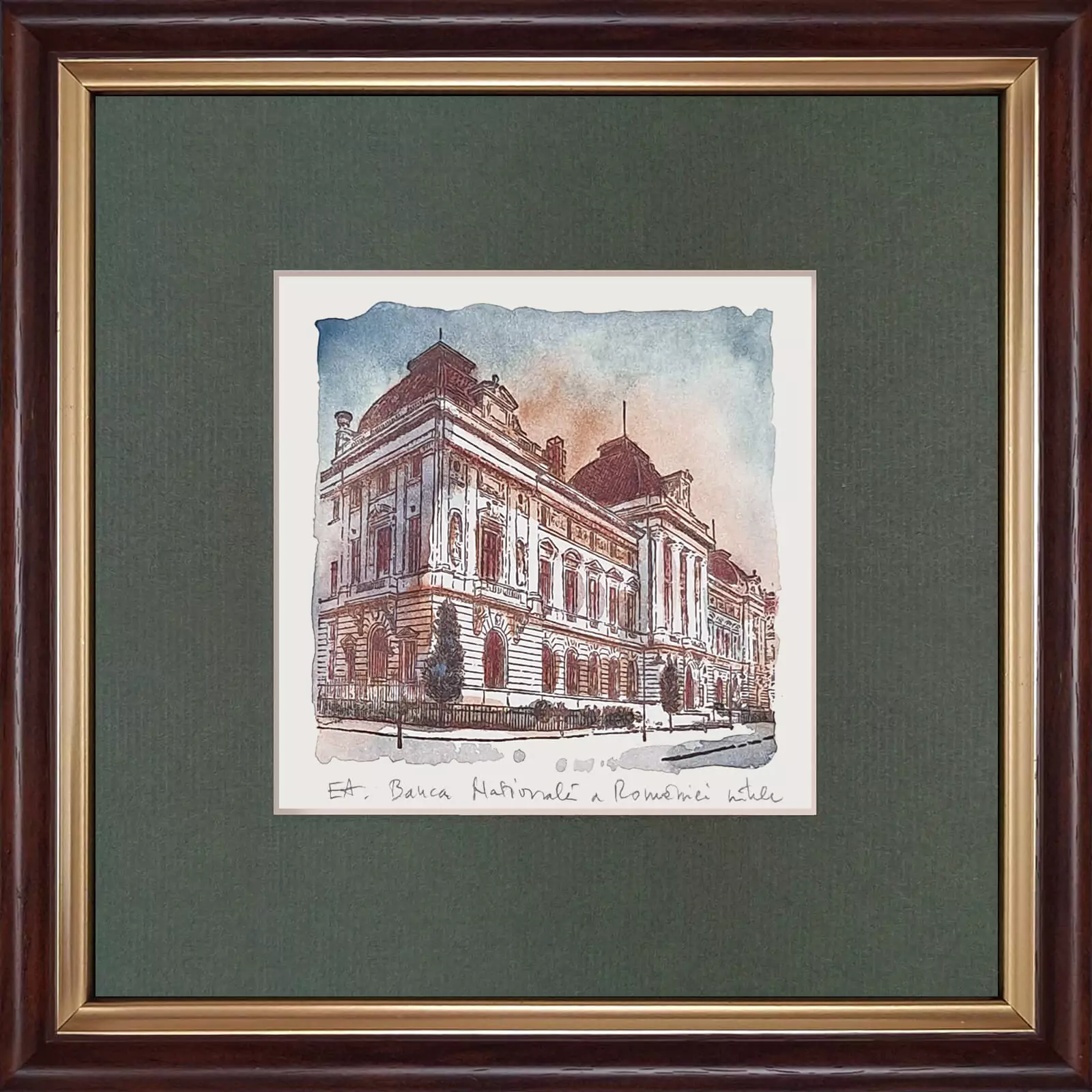 Gravuri Monumente Istorice București - Suvenir Banca Națională București