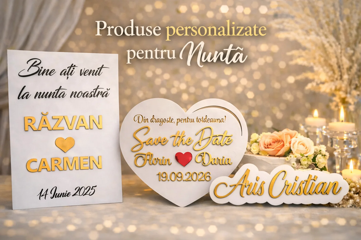 Produse personalizate pentru nunta