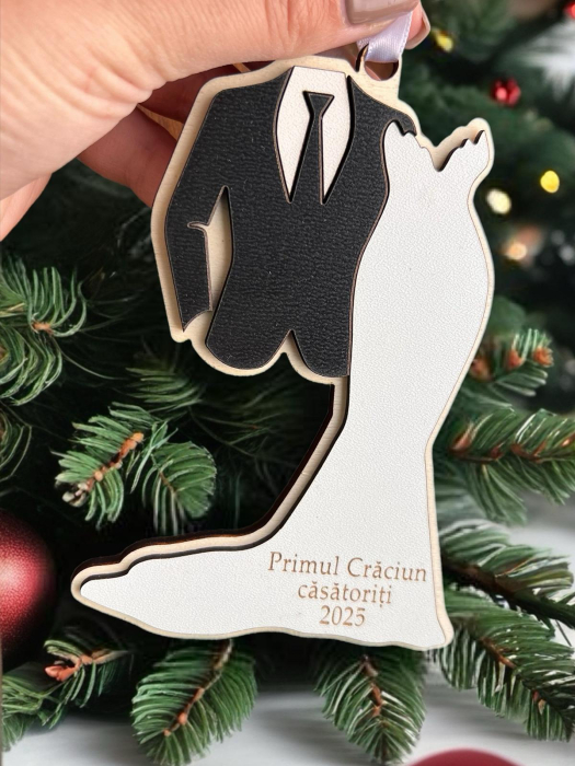 Glob personalizat „Primul Crăciun ca Soț și Soție” [1]