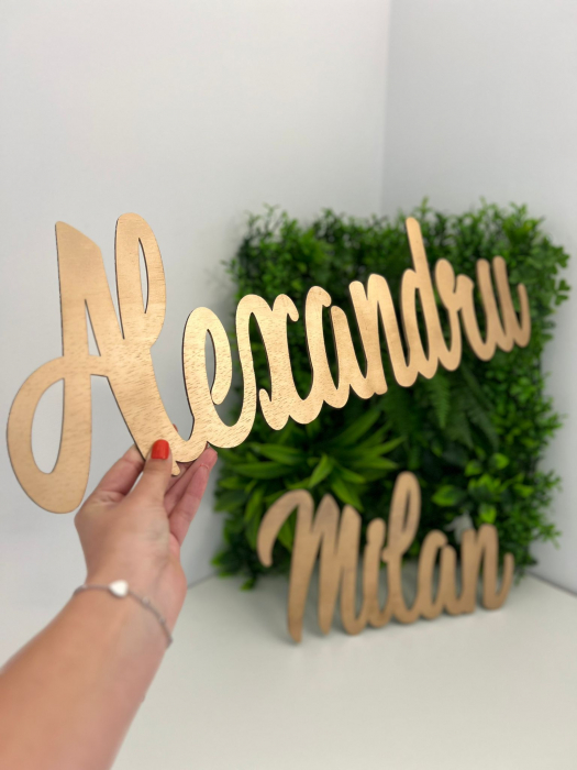 Nume din Lemn Personalizat- Pret 1 NUME [2]