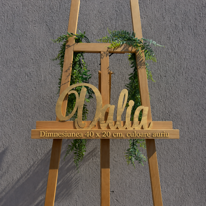 Nume din lemn personalizate pentru panouri foto și baloane - Pret 1 NUME [5]