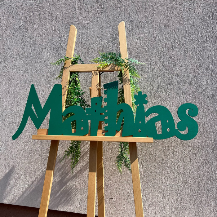 Nume din lemn personalizate pentru panouri foto și baloane - Pret 1 NUME [9]