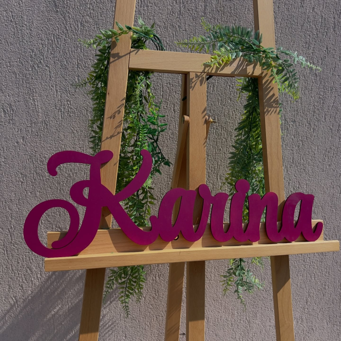 Nume din lemn personalizate pentru panouri foto și baloane - Pret 1 NUME [10]