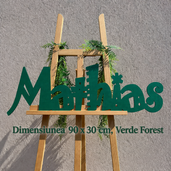 Nume din lemn personalizate pentru panouri foto și baloane - Pret 1 NUME [6]