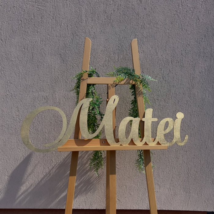 Nume din lemn personalizate pentru panouri foto și baloane - Pret 1 NUME [8]