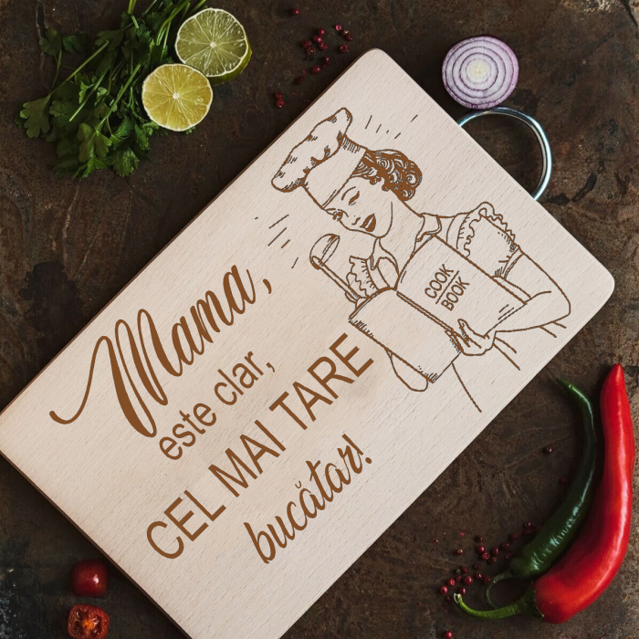 Tocător personalizat – „Mama este clar cel mai tare bucătar” [2]