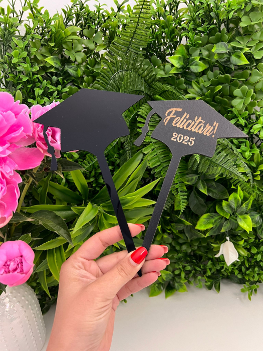 Topper MDF Gravat - "Felicitări 2025" – 19 x 12 cm [2]