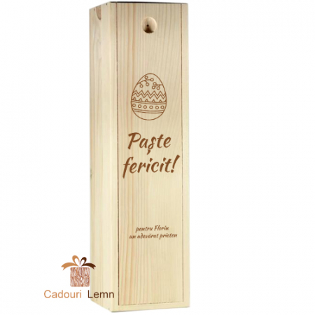 Cadouri Paște - Cutie Paște Fericit Prieten Adevărat Personalizată din Lemn | Cadou Special pentru Prieteni
