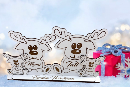 Cadouri - Decoratiune Familie reni