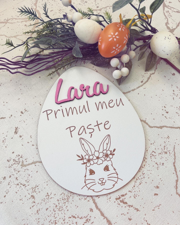 Cadouri Paște - Decorațiune Personalizată „Primul Meu Paște” – Amintire Unică pentru Fetița Ta!