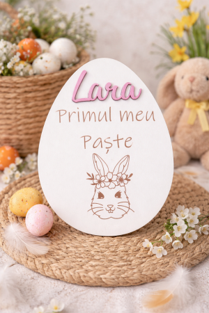 Cadouri Paște - Decorațiune Personalizată „Primul Meu Paște” – Amintire Unică pentru Fetița Ta!
