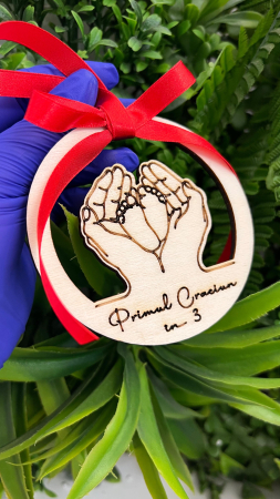 Glob Plexiglas Personalizat „Primul Crăciun în 3” [2]