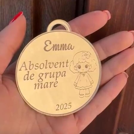 Medalie Personalizată „Absolvent de Grupa/Clasa” – Amintirea Perfectă! [2]
