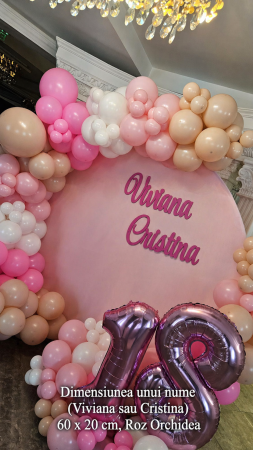 Nume din lemn personalizate pentru panouri foto și baloane - Pret 1 NUME [7]