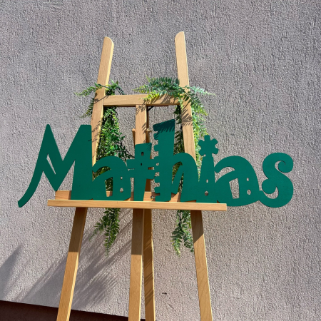 Nume din lemn personalizate pentru panouri foto și baloane - Pret 1 NUME [8]