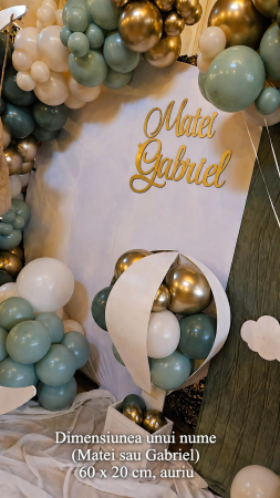 Nume din lemn personalizate pentru panouri foto și baloane - Pret 1 NUME [6]