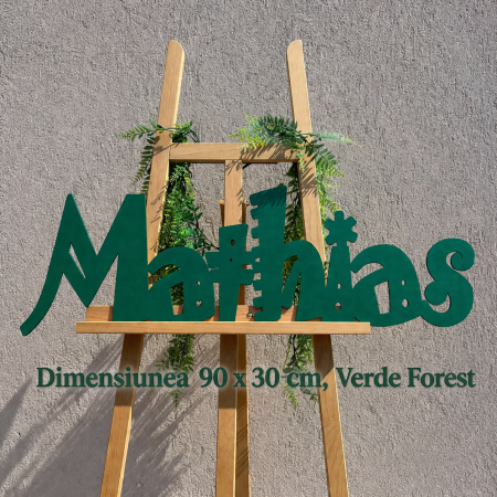 Nume din lemn personalizate pentru panouri foto și baloane - Pret 1 NUME [5]