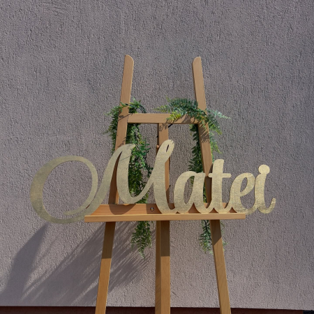 Nume din lemn personalizate pentru panouri foto și baloane - Pret 1 NUME [7]