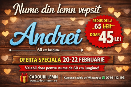 Nunta/Botez - Nume din lemn personalizate pentru panouri foto și baloane - Pret 1 NUME