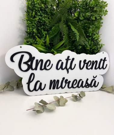 Nunta/Botez - Panou decorativ “Bine ați venit la mireasă” – Detaliu special pentru o nuntă de poveste