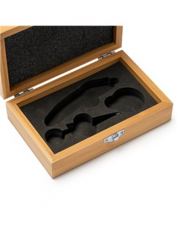 Set 3 accesorii de vin in cutie de lemn [3]