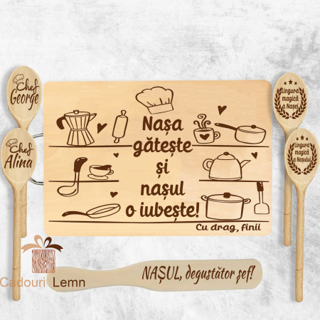 Seturi bucătărie - Set cadou Nasa Gateste si Nasul o Iubeste