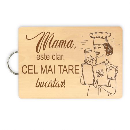 Tocatoare - Tocător personalizat – „Mama este clar cel mai tare bucătar”