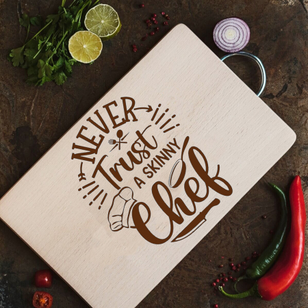 Tocator personalizat Never trust a skinny Chef [1]