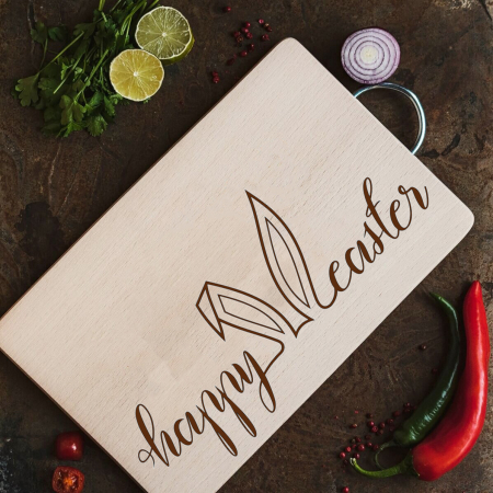 Tocător Personalizat „Happy Easter” - Cadou Perfect de Paște [1]