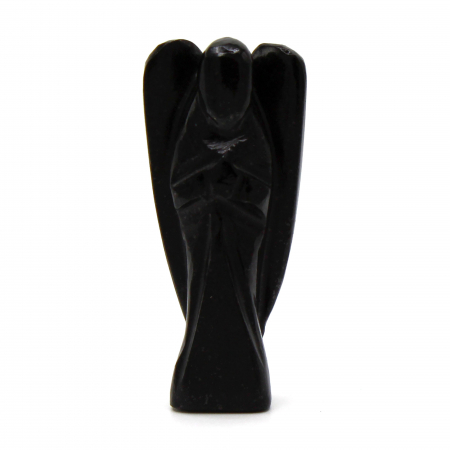 Statuete din piatra - Inger Sculptat Manual - Agat Negru