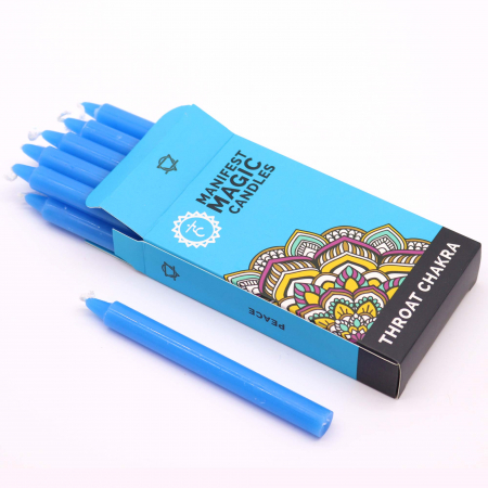 Lumanari Magice Ezoterice (12 buc) - Albastru - Chakra Gatului [1]