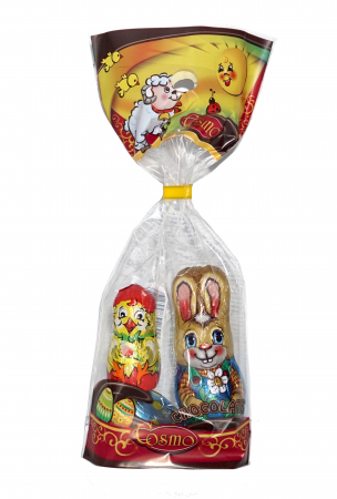 Cadouri Paste 2024 - Punga cu figurine de ciocolata asortate pentru Paste  65g-Cosmo