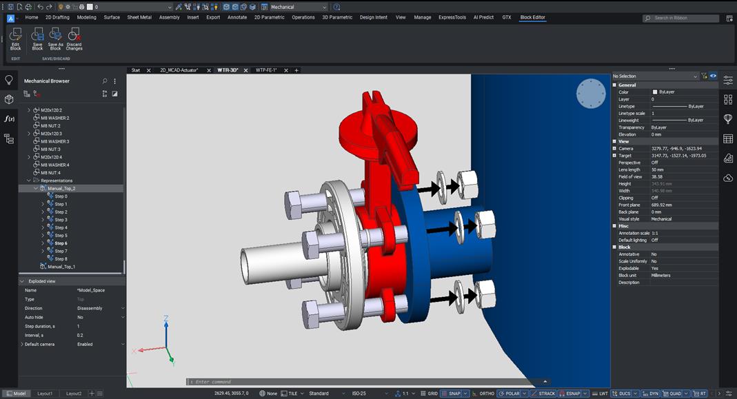 BricsCAD Mechanical – pentru drafting 2D si modelare parametrica 3D in industria manufacturiera