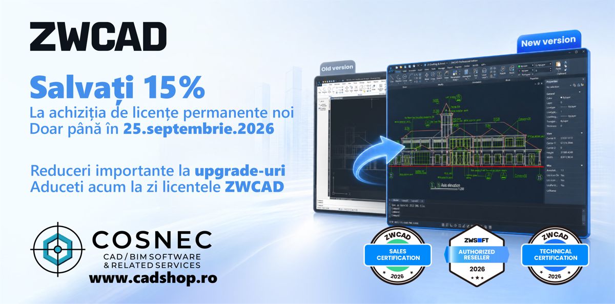 ZWCAD 2026 PROMO - 15% reducere