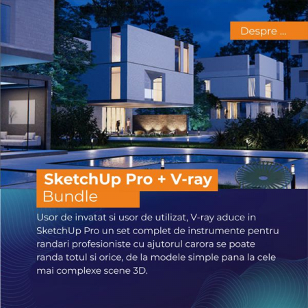 Vizualizare - SketchUp Pro 2026 + Chaos V-ray all - Bundle