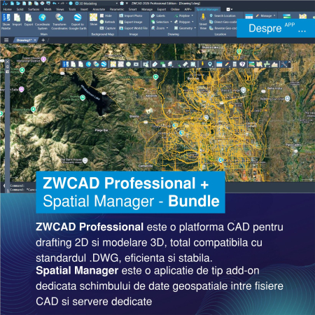 Arhitectura / Constructii - ZWCAD Professional + Spatial Manager Professional - Bundle