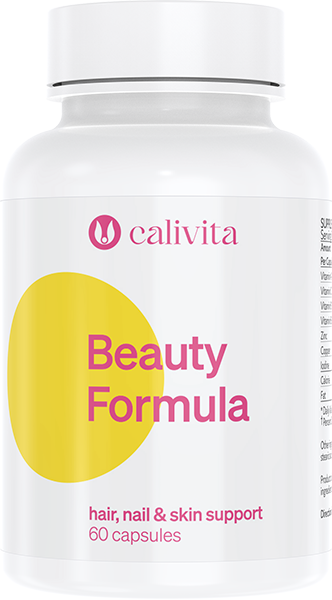 Beauty Formula CaliVita, regenerează şi fortifică structura firului de păr, 60 capsule + cutie pastile [5]