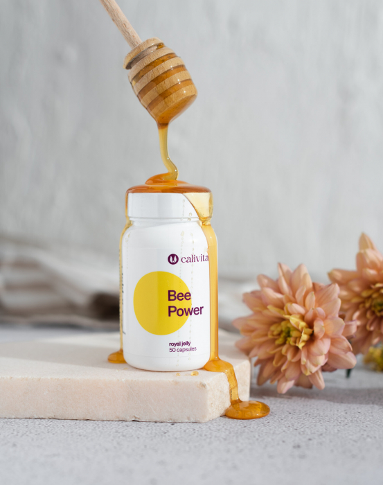 Bee Power CaliVita, produs naturist cu laptisor de matca, 50 capsule + cutie pastile [3]