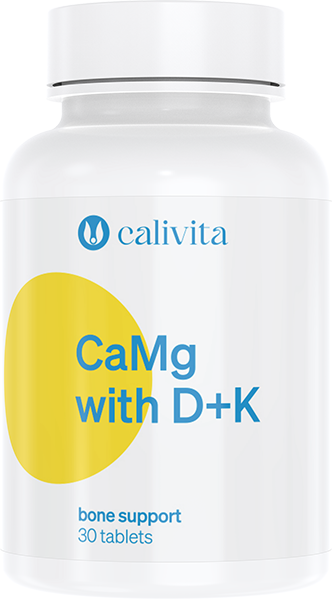 CA-MG with D+K CaliVita, Calciu, magneziu, vitaminele D3 și K, 30 tablete + cutie pastile [4]