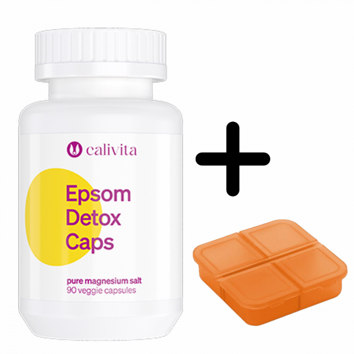 Epsom Detox caps CaliVita, 90 capsule, sulfat de magneziu, sare 100% pură [1]