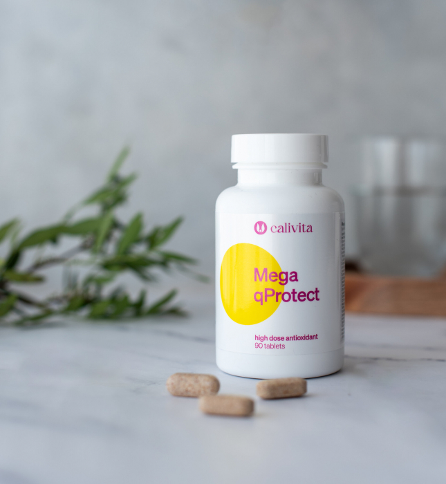 Mega qProtect, CaliVita, 90 tablete, extract de Ginkgobiloba si antioxidanti [3]