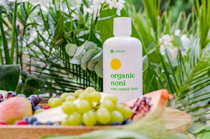 Organic Noni, CaliVita, 946 ml, suc de noni organic cu struguri albi, cireşe negre şi rodii organice [8]