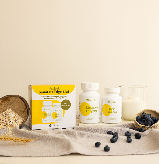 Pachet Sănătate Digestivă: Digestive Enzymes + ProbioBalance [9]