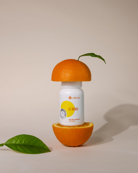 Vitamina C 500 mg CaliVita, 100 tablete + cutie pastile [3]