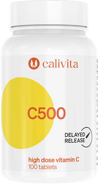 Vitamina C 500 mg CaliVita, 100 tablete + cutie pastile [4]