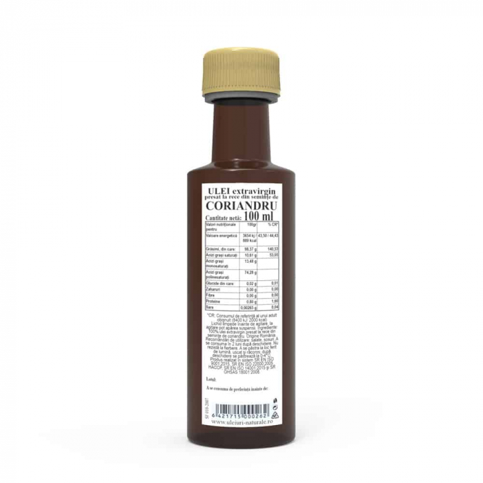 ULEI DE CORIANDRU Presat la Rece, 100ML [2]