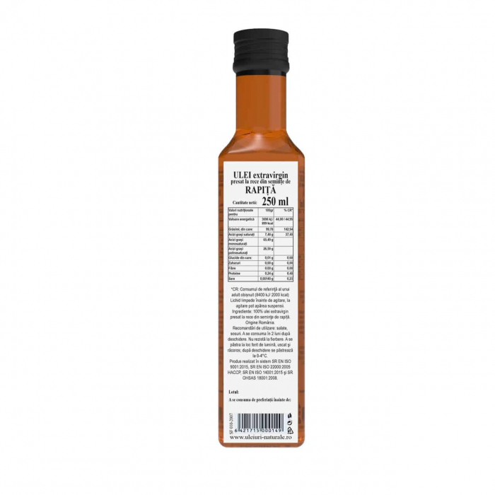 Ulei de RAPITA presat la rece EXTRAVIRGIN, 250 ml [2]