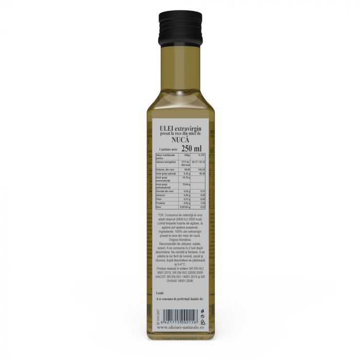 Ulei din miez de NUCA presat la rece, extravirgin, 250 ml [2]