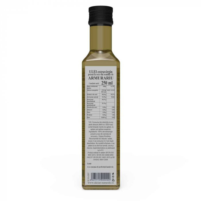 Ulei de ARMURARIU EXTRAVIRGIN presat la rece, 250 ml [2]